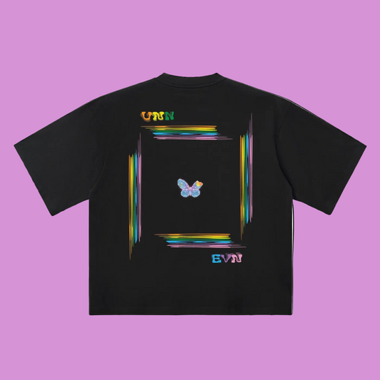 black,shirt,butterfly,unnevn