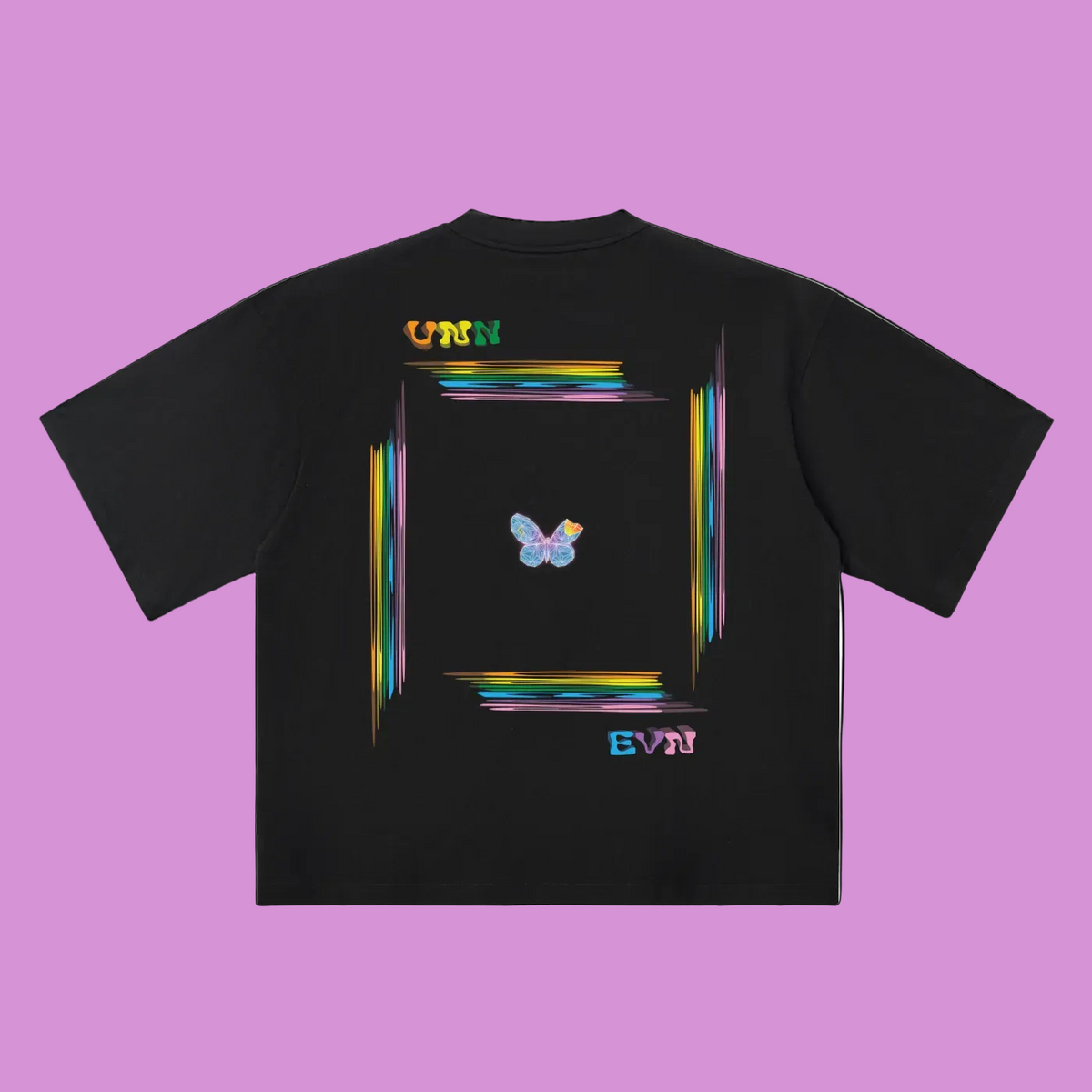 black,shirt,butterfly,unnevn