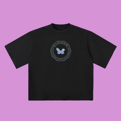 black,shirt,butterfly,unnevn