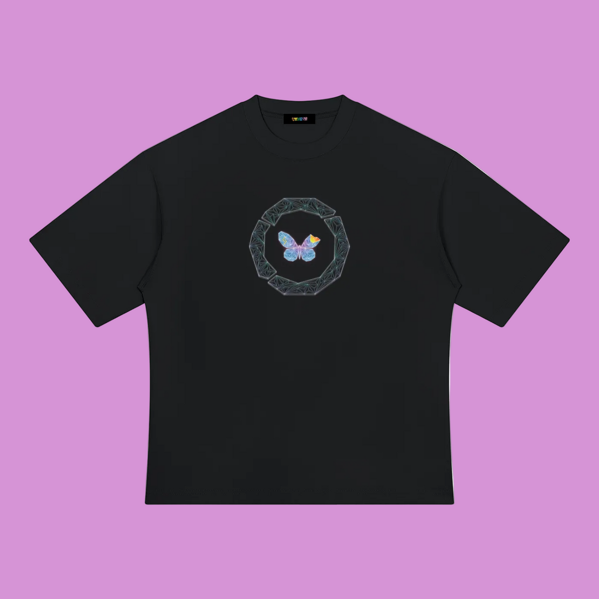 black,tshirt,classic,butterfly,unnevn
