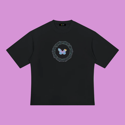 black,tshirt,classic,butterfly,unnevn