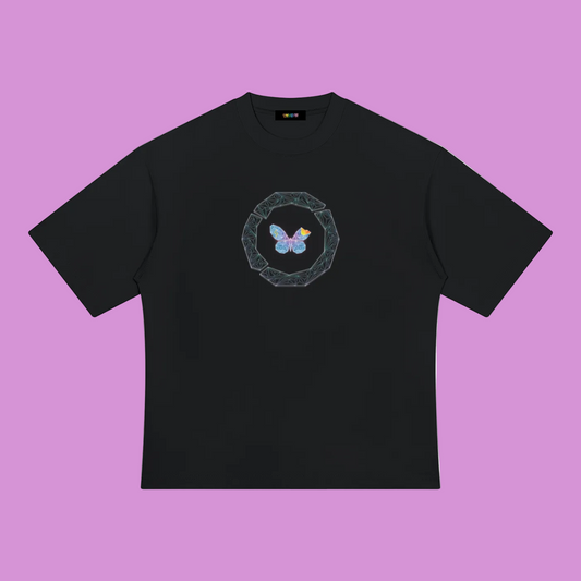 black,tshirt,classic,butterfly,unnevn