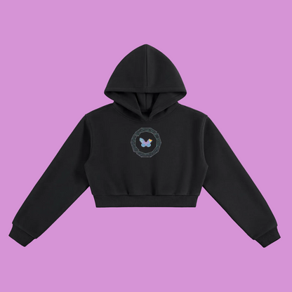 UNNEVN FLUTTER//STATE — Cropped Hoodie