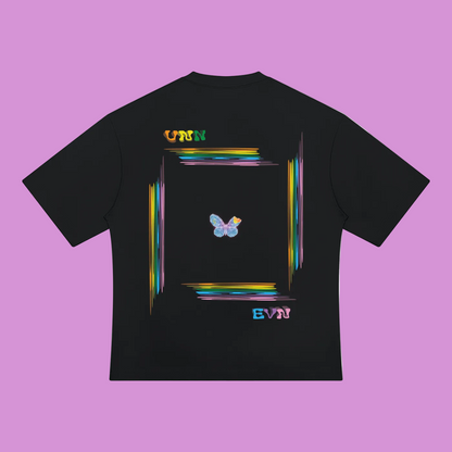 black,tshirt,classic,butterfly,unnevn