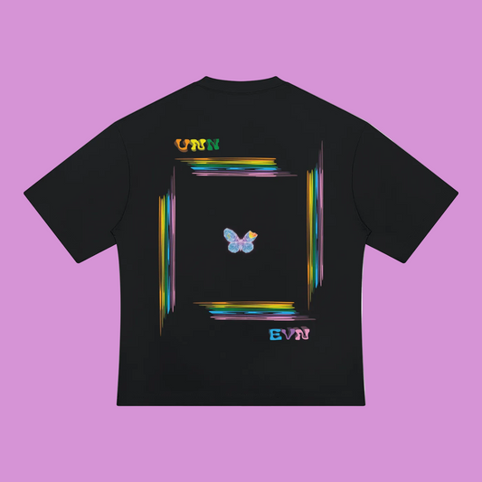 black,tshirt,classic,butterfly,unnevn